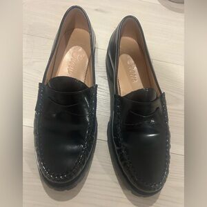 J. Crew Black Leather Loafers